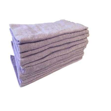 Lavender Terry Velour Hand Towels