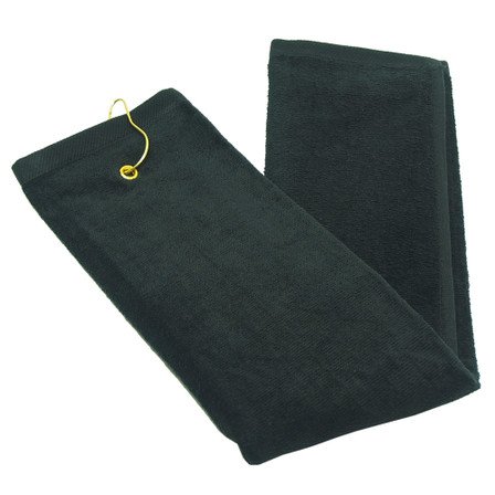 Tri_Fold_Black_Golf_Towel
