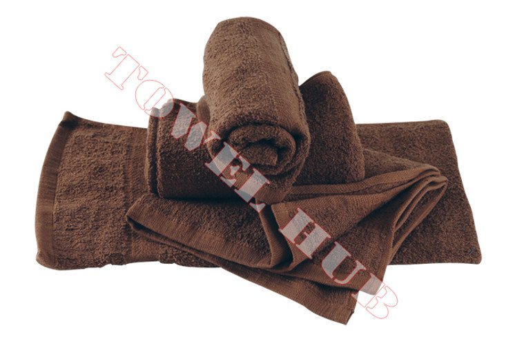 dark brown hand towel